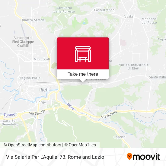 Salaria Road to L'Aquila, 73 map