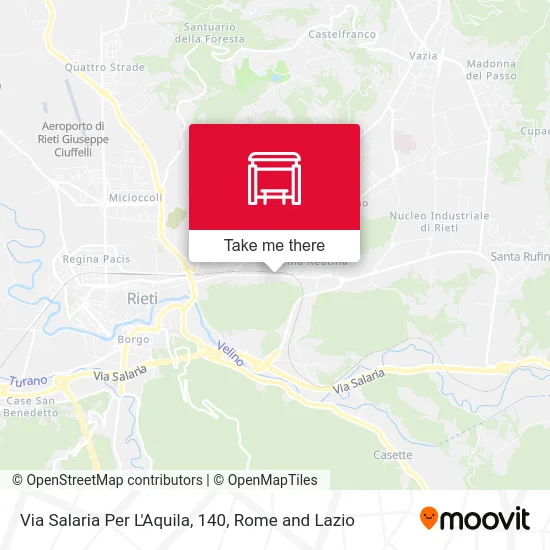 140 Salaria Street to L'Aquila map