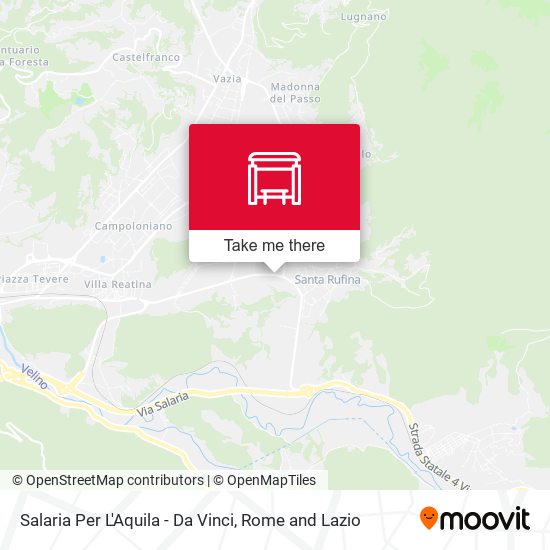 Salaria Per L'Aquila - Da Vinci map