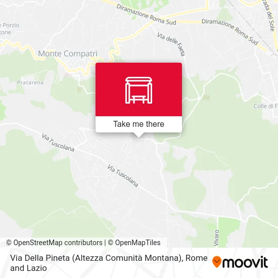 Via Della Pineta (Altezza Comunità Montana) map