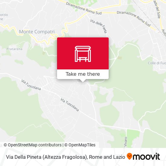 Via Della Pineta (Altezza Fragolosa) map