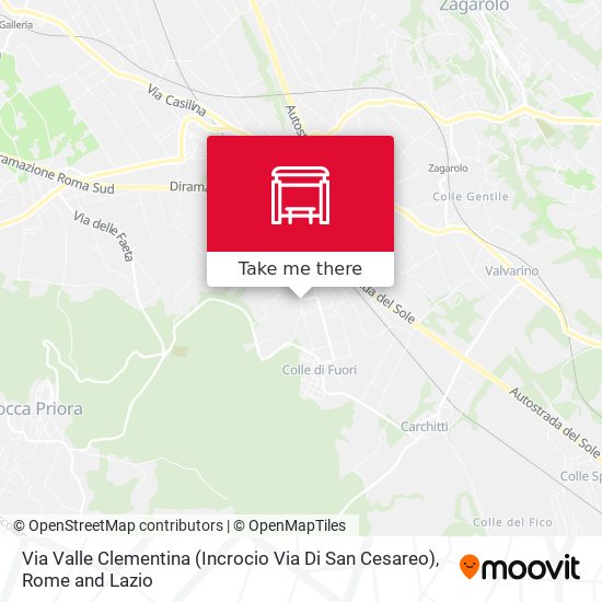 Via Valle Clementina (Incrocio Via Di San Cesareo) map