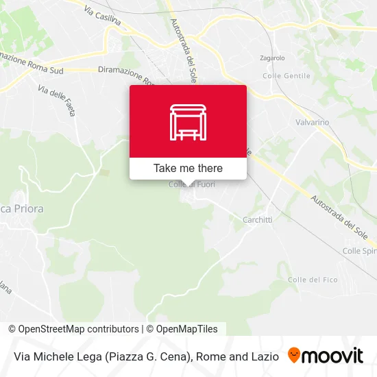 Via Michele Lega (Piazza G. Cena) map