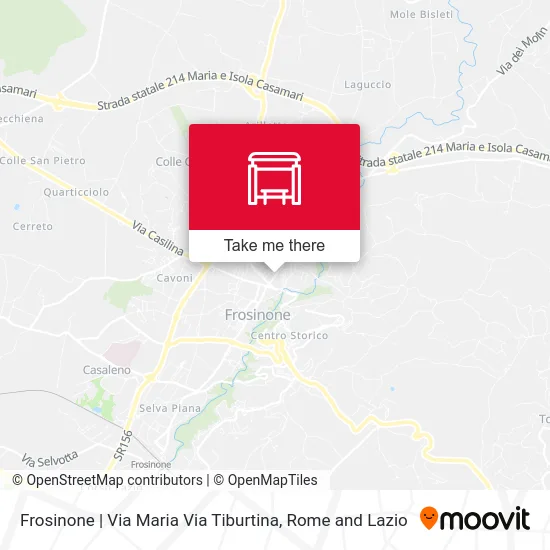 Frosinone | Maria Street Tiburtina Street map