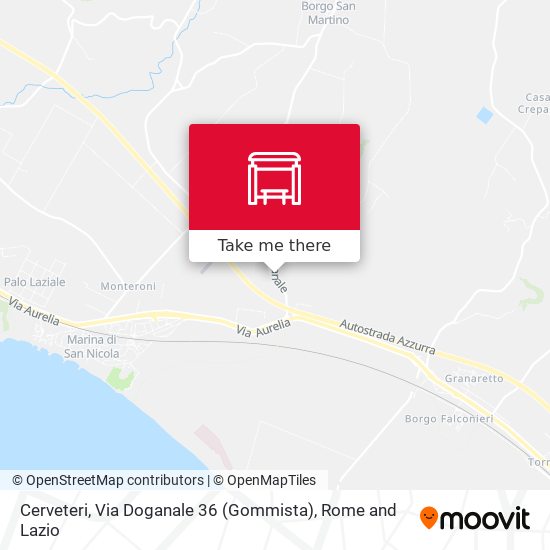 Cerveteri, Via Doganale 36 (Gommista) map