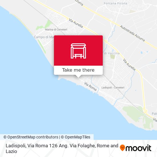Ladispoli, Via Roma 126 Ang. Via Folaghe map