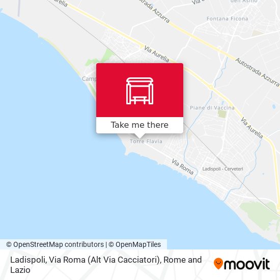 Ladispoli, Via Roma (Alt Via Cacciatori) map