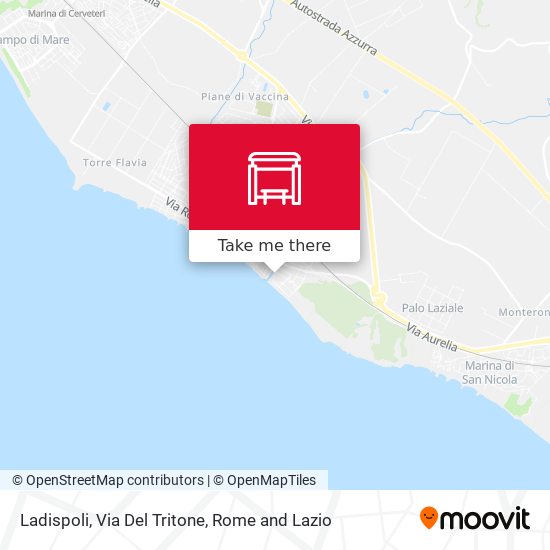 Ladispoli, Via Del Tritone map