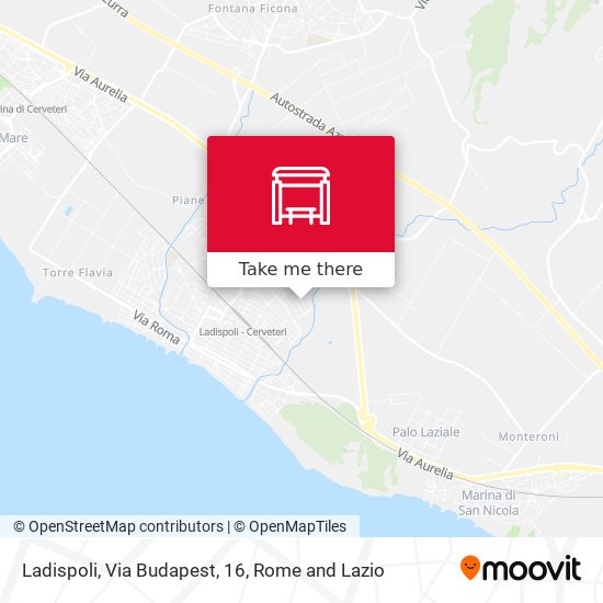 Ladispoli, Via Budapest, 16 map