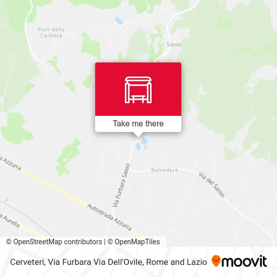 Cerveteri, Furbara Street Dell'Ovile Street map