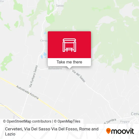 Cerveteri, Del Sasso Street Del Fosso Street map