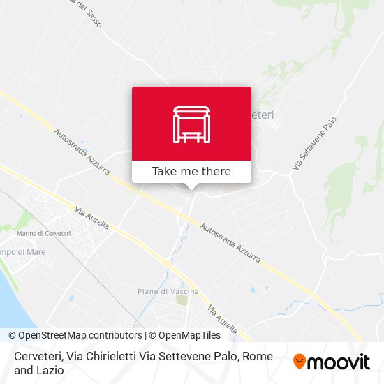 Cerveteri, Via Chirieletti Via Settevene Palo map