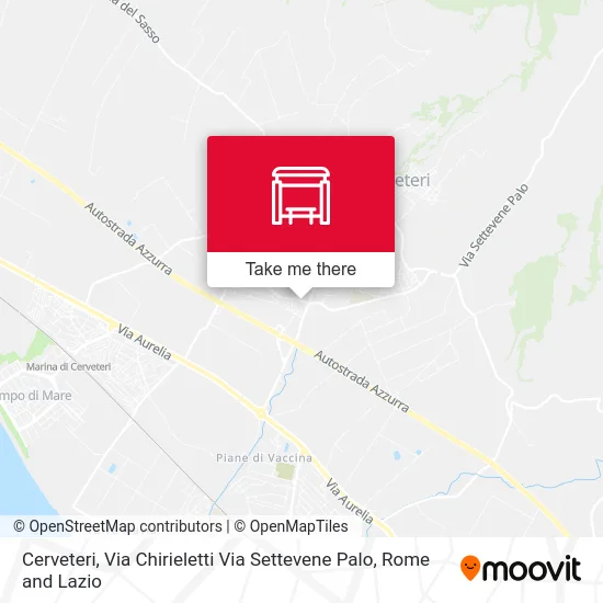 Cerveteri, Via Chirieletti Via Settevene Palo map