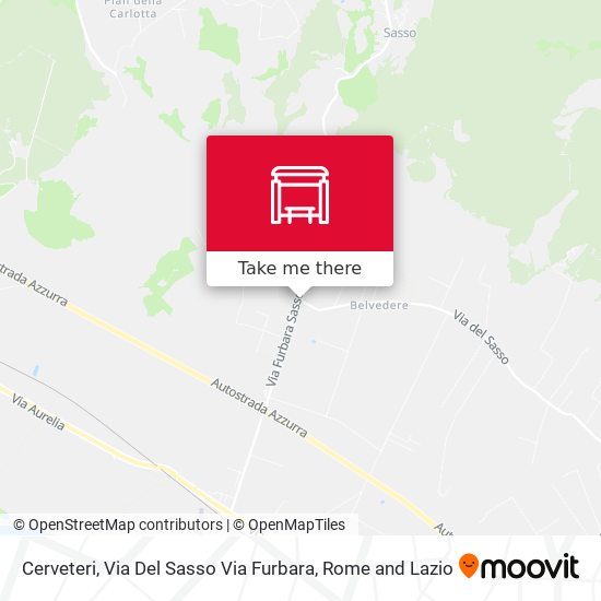 Cerveteri, Via Del Sasso Via Furbara map
