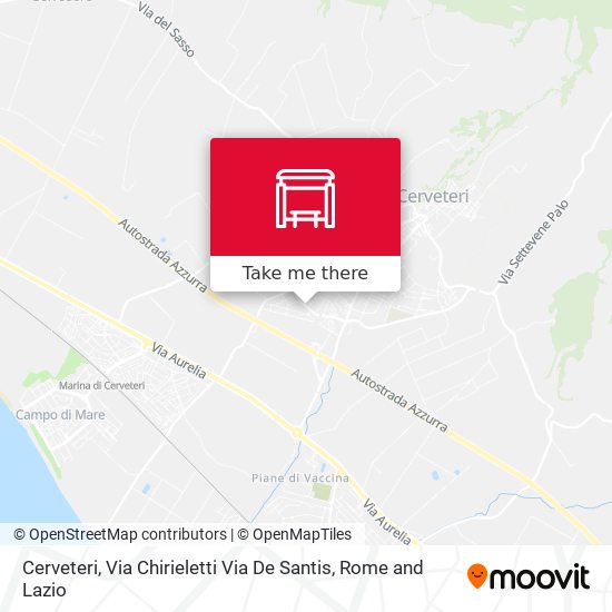 Cerveteri, Via Chirieletti Via De Santis map