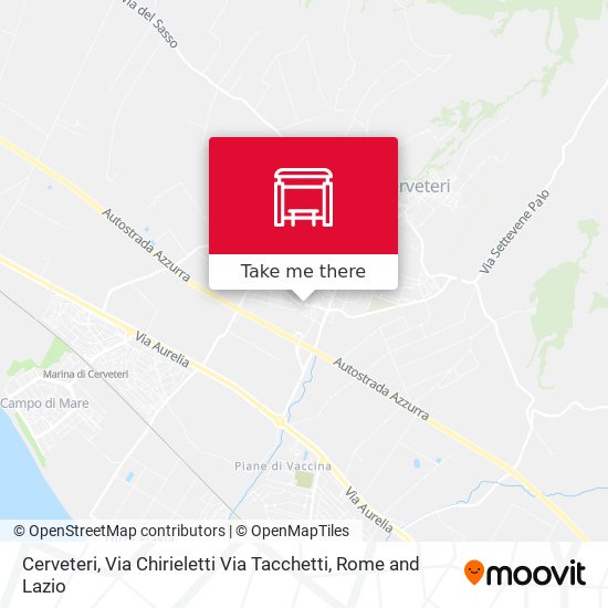 Cerveteri, Via Chirieletti Via Tacchetti map