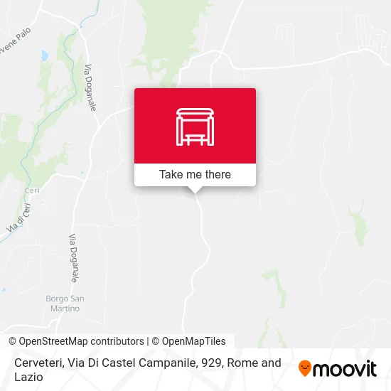 Cerveteri, Castel Campanile Street, 929 map