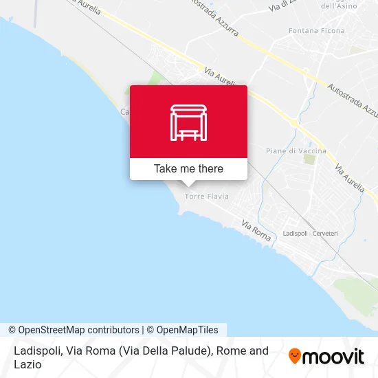 Ladispoli, Roma Street (Palude Road) map