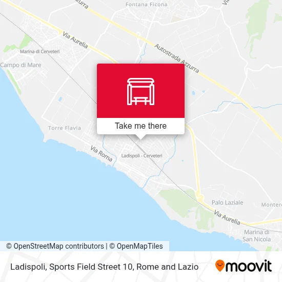 Ladispoli, Sports Field Street 10 map