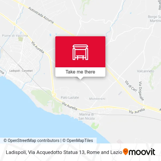 Ladispoli, Via Acquedotto Statua 13 map