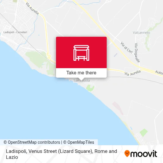 Ladispoli, Venus Street (Lizard Square) map
