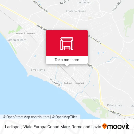 Ladispoli, Europa Avenue Conad Mare map