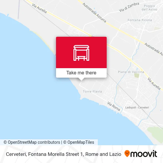 Cerveteri, Fontana Morella Street 1 map