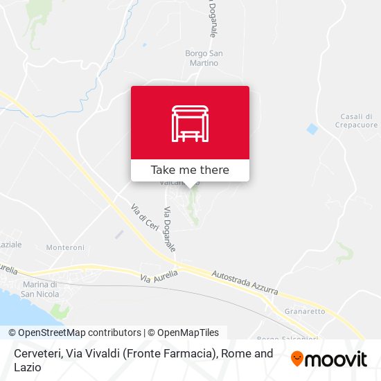 Cerveteri, Via Vivaldi (Fronte Farmacia) map