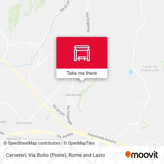 Cerveteri, Via Boito (Post Office) map