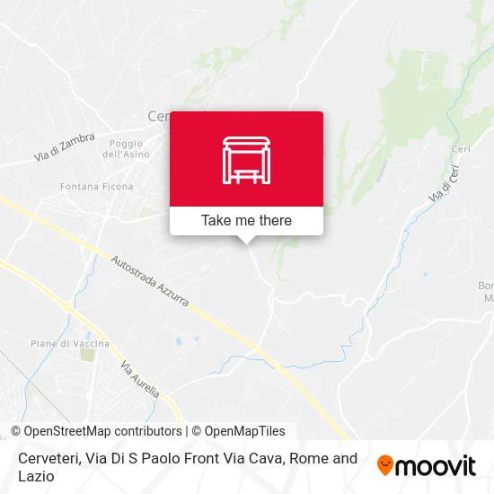 Cerveteri, San Paolo Street Front Cave Street map