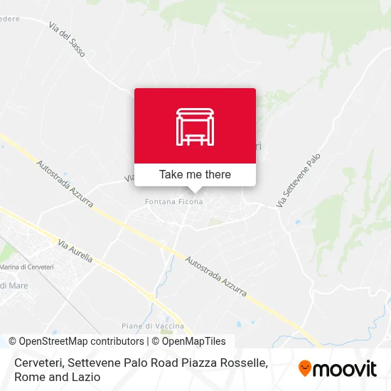 Cerveteri, Settevene Palo Road Piazza Rosselle map