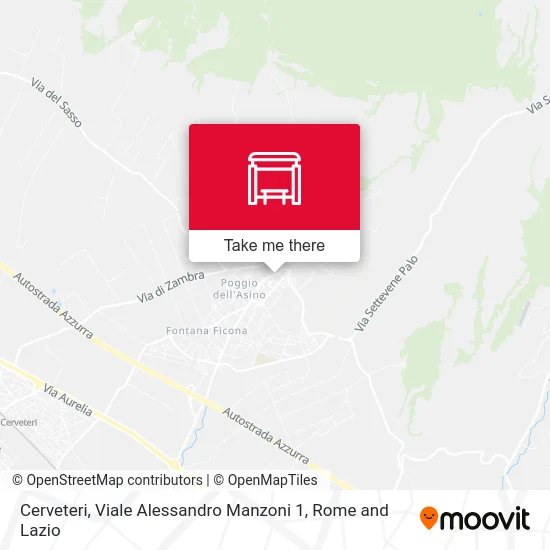 Cerveteri, 1 Alessandro Manzoni Avenue map