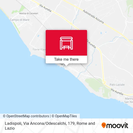 Ladispoli, Via Ancona / Odescalchi, 179 map