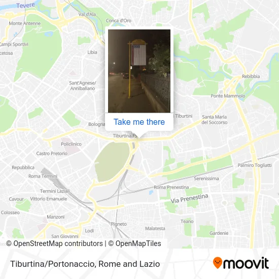 Tiburtina/Portonaccio map