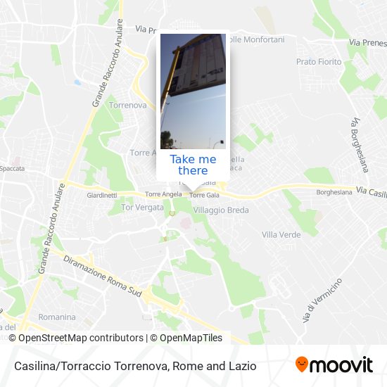 Casilina/Torraccio Torrenova map