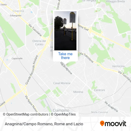 Anagnina/Campo Romano map