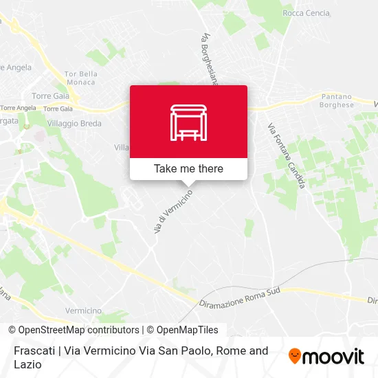 Frascati | Via Vermicino Via San Paolo map