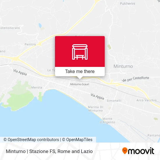 Minturno | Railway Station map