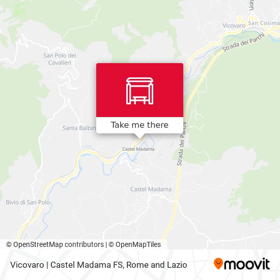 Vicovaro | Castel Madama FS map