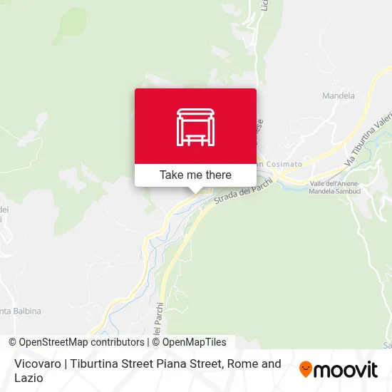 Vicovaro | Tiburtina Street Piana Street map