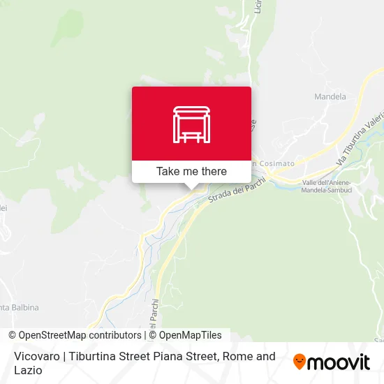Vicovaro | Tiburtina Street Piana Street map