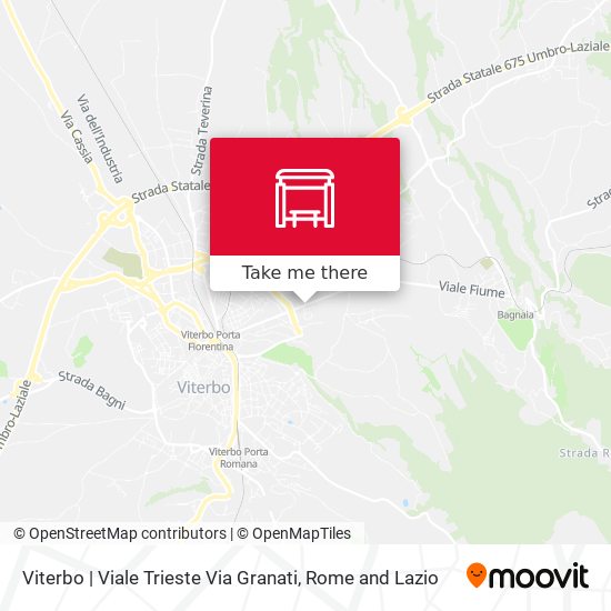 Viterbo | Viale Trieste Via Granati map
