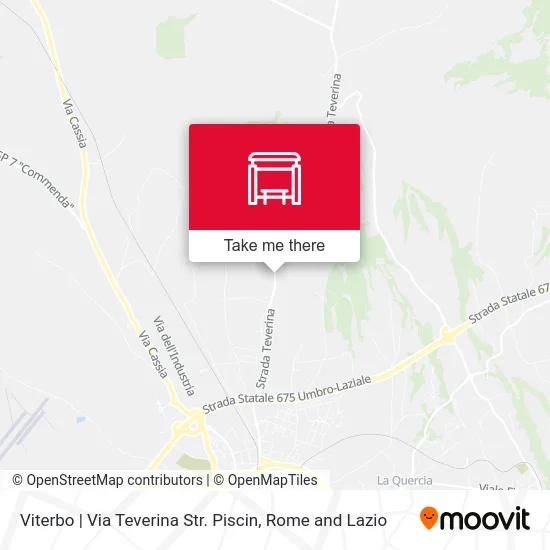 Viterbo | Teverina Road Pool Street map