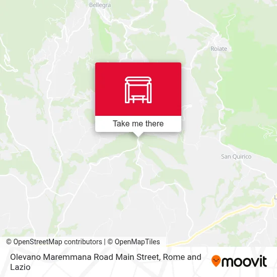 Olevano Maremmana Road Main Street map