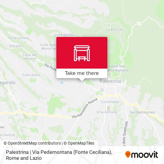 Palestrina | Via Pedemontana (Fonte Ceciliana) map