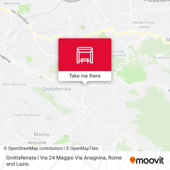 Grottaferrata | 24 Maggio Road Anagnina Road map