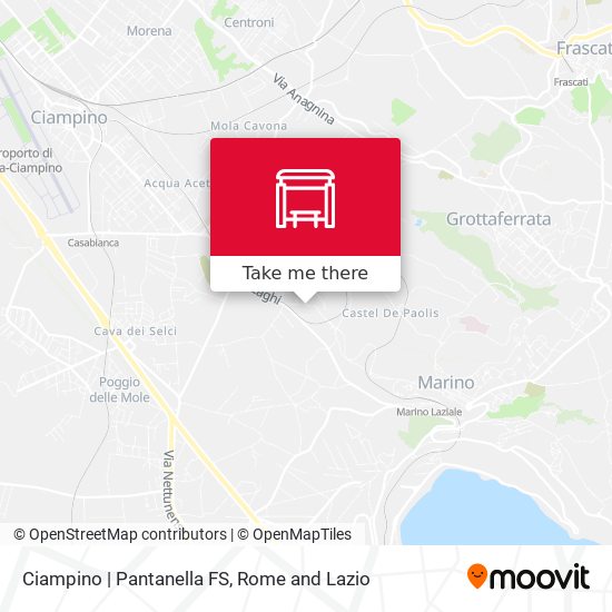 Ciampino | Pantanella FS map