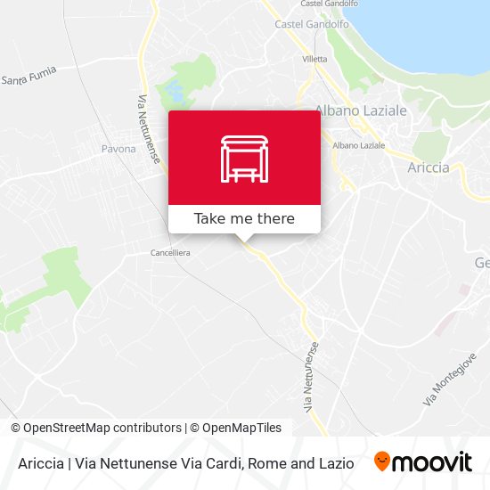 Ariccia | Via Nettunense Via Cardi map