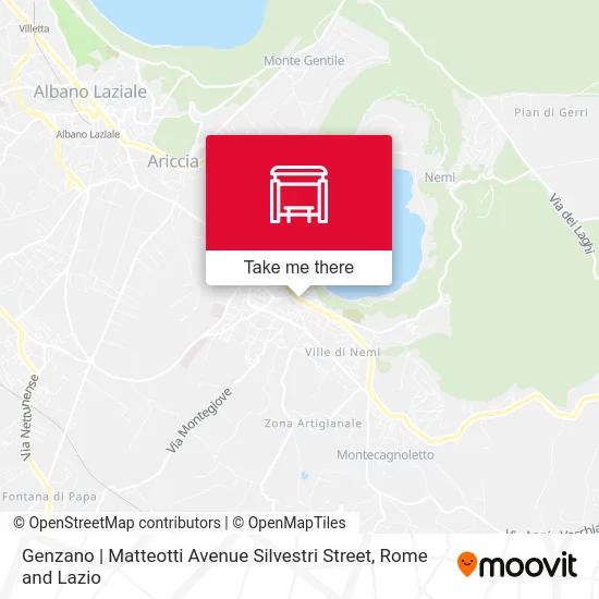 Genzano | Matteotti Avenue Silvestri Street map