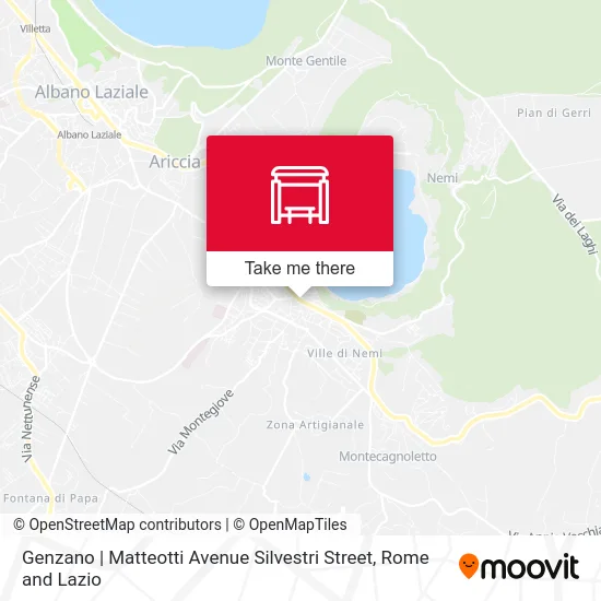 Genzano | Matteotti Avenue Silvestri Street map